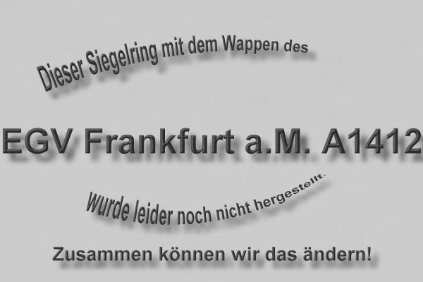 &quot;A1412&quot; EGV Frankfurt am Main Wappen Marine-Siegelring Gr&ouml;&szlig;e 72