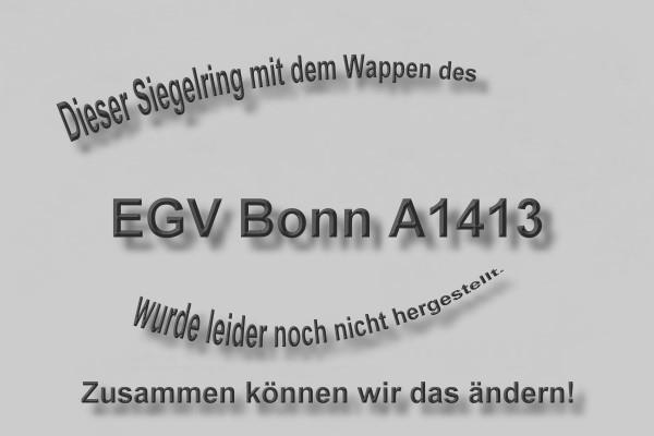"A1413" EGV Bonn Wappen Marine-Siegelring Größe 63