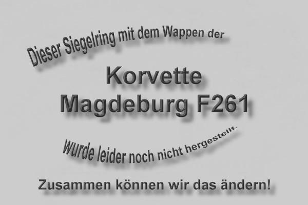 &quot;F261&quot; Korvette Magdeburg Wappen Marine-Siegelring Gr&ouml;&szlig;e 60