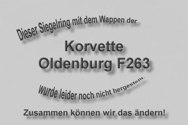 &quot;F263&quot; Korvette Oldenburg Wappen Marine-Siegelring Gr&ouml;&szlig;e 57