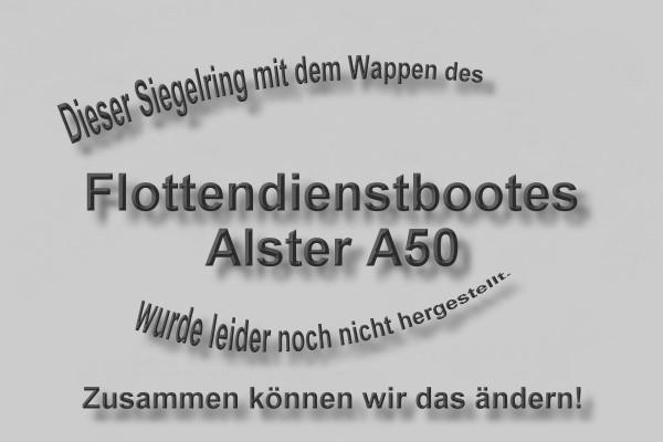 "A50" Flottendienstboot Alster Wappen Marine-Siegelring