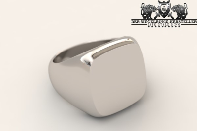 Square Custom Signet Ring of Silver