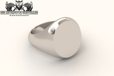 Oval Custom Signet Ring of Silver