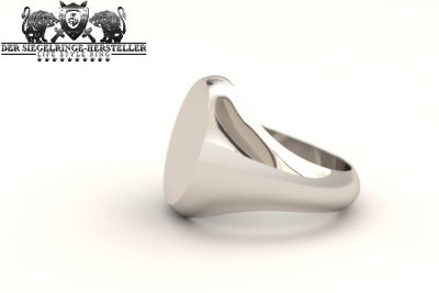Custom Signet Ring of Silver, oval shape