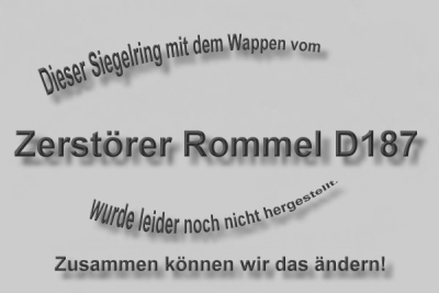 &quot;D187&quot; Zerst&ouml;rer Rommel Wappen...