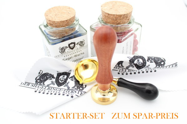 Siegelstempel-Starter-Set "Happy New Year" "Schwarz" "Silber"
